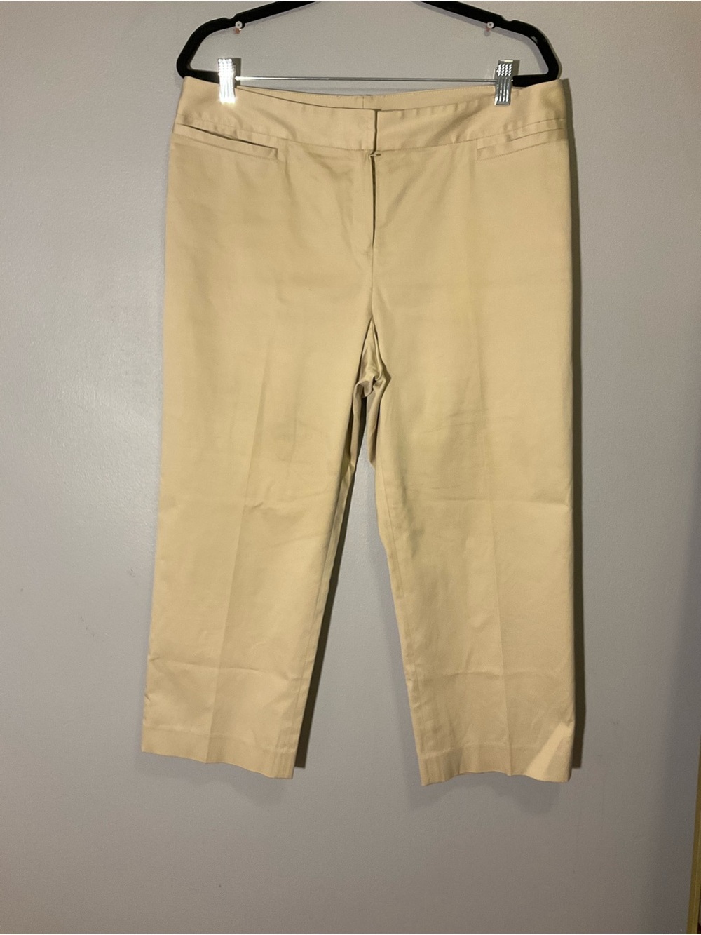 Lafayette 148 New York Tan Cropped Straight-Leg Pants